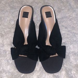 White House Black Market Knotted Suede Sandals